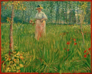 Frau in einem Garten